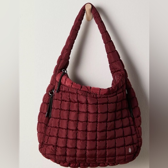 Free People Handbags - Free People Quilted Shoulder Bag in Wine